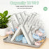 18 Countertop Large Baby Bottle Drying Rack, Space Saving Hooks Slope Travel Bottle Dryer with Removable Drip Tray