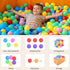 Ball Pit Balls, Phthalate Free BPA Free Crush Proof Plastic, 7 Bright Colors with Reusable Storage Bag