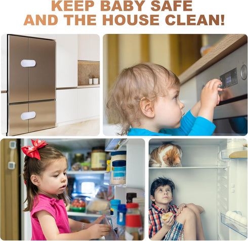 TenLaitech 6-Pack Cabinet Locks Baby Proofing - Child Proof Drawer Locks| Child Safety Lock for cabinets Drawers Fridge