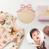 Lusofie Baby Announcement Sign, Pink Bow Welcome Baby Sign, Wooden baby Name sign for Photo Props Hospital Nursery