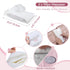 Diaper Clutch Bag with 2 Pieces Wipes Dispensers, Small Diaper Bag with Multiple Pockets for Baby Necessities, Pink