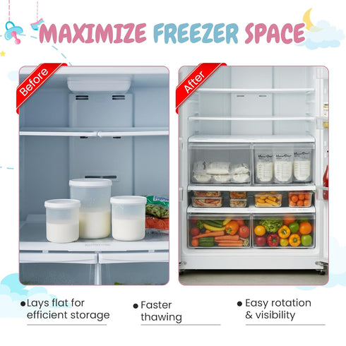 HoopDee Breast Milk Storage Bags Freezer Safe & Leak Proof BPA-Free Breastmilk Bags for Pumping & Storing