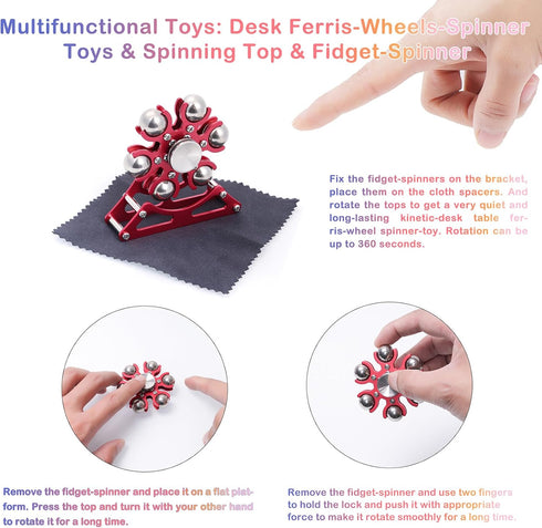 samisoler 4mins Desk-Fidget-Toys for Ferris-Wheels-Spinner: Kinetic-Metal-Spinner, Cool-Gadgets-Stuff for Kid Children