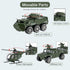Diecast Military Vehicles, 6 Pack Army Toys Assorted Alloy Metal Model Cars for Boys Kids Age 6-10