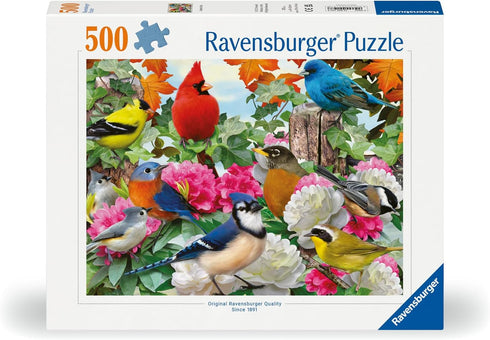 Ravensburger 500 Piece Garden Birds Jigsaw Puzzle for Adults - 12000147, Handcrafted Tooling, Made in Germany