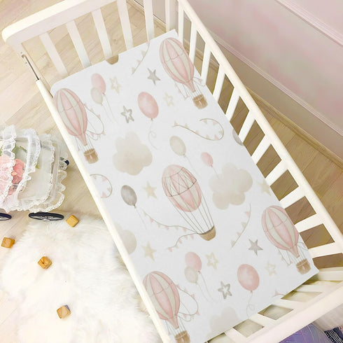 Cozy 27 39 Kigai Hot Air Balloon Clouds Crib Sheet for Boys and Girls Jersey Knit Fitted Crib Sheet Soft Breathable