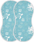 Qinllo 2 Pack Muslin Burp Cloths Sea Turtle Blue Cotton Baby Burp Cloths