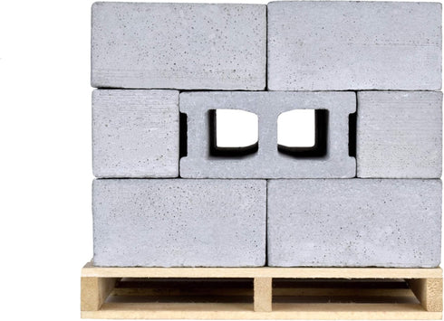 Acacia Grove Mini Cinder Blocks with Pallet - 1/12 Scale (24 Pack)