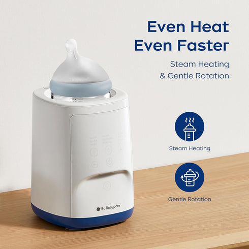 Warmer,10-in-1 Bc Babycare Bottle Fast Baby Milk Warmer with Smart Temperature Control, Rotating Heating, Bottle