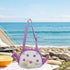 AUONY Swimming Beach Toy Mesh Beach Bag Kids Shell Bag Dinosaur Beach Sand Toy Totes for Holding Shells Beach Toys Sand