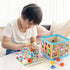 Qilay Wooden Activity Cube for Toddlers 1-3 - 5 in 1 Multipurpose ABC-123 Abacus Bead Maze Shape Sorter