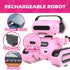 5-7, Robot Toys for Girls, Rechargeable Remote Control Toys for Girls Kids Toy Robots with Auto-Demo, Recording