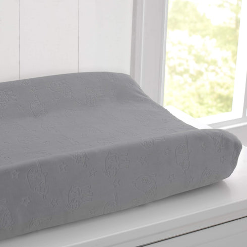 Grey Plush Cover Contoured Changing Pad by Serta Perfect Sleeper