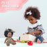 Nice2you Black Baby Doll, 10 inch Realistic Reborn Doll for Kids aged 2-6, Silicone Small Black Doll with Curly Hair