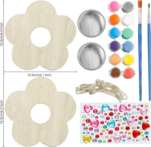 Kids Arts and Crafts Bird Feeders - 2-Pack DIY Wooden Paint Kits for Outdoor Toys for Boys & Girls Age 3-12