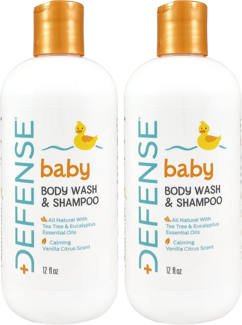 Defense Soap Baby Shampoo and Body Wash with Tea Tree Oil, Coconut
