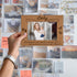 Wood Picture Frame with Wood Stand, Footprint Photo Frame Tabletop Display for Baby, Gift for Pregnant Mom New Dad,
