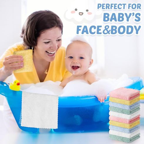 50 Pack 20''x10'' Newwiee Baby Burp Cloths Absorbent Burping Cloths for Girl Boy Large Baby Rags Towels for Newborn