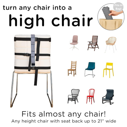 liuliuby Compact Travel High Chair | Portable High Chair for Baby | Baby Travel Essential Harness Seat | Must Haves