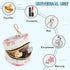 PYBUG Bow Tie Round Pacifier Storage Case, Polyester & TPU Lined with Hook Buckle, Pacifier Container Box for Baby