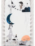 Rookie Humans 100% Cotton Sateen Fitted Crib Sheet: The Moons Birthday. Modern