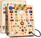 Busy Board with LED Light Switches, Montessori Toys for 1 2 3