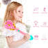 Bubble Wand for Kids - Princess Heart Bubble Machine Blower Maker Wand with Light, Outdoor Toys Gifts for Ages 1-8