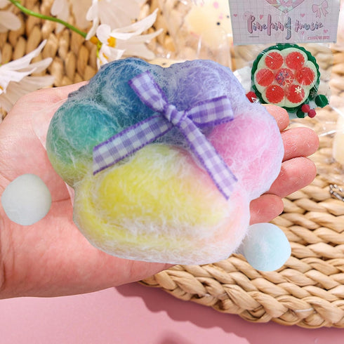 YALARY 4 Pack Cake Soft Squishy - Squishies, Squeeze, Perfect for Stress Relief - Sensory, Fidget Play Food Squishy