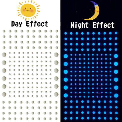 808 PCS Glow in The Dark Stars for Ceiling, 3D Adhesive Dots Decor Stickers for Kids Bedroom or Birthday Gift