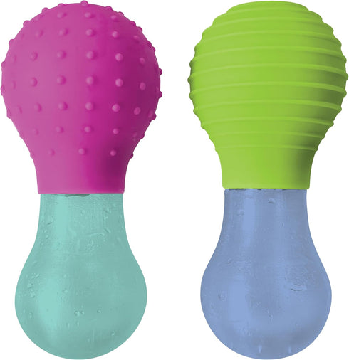 Mobi Skwooshlz Water Squeeze Bulbs - Silicone Baby Bath Toys, Baby Bathtub Toys for Toddlers, Latex and BPA Free, Food Grade Silicon, Easy to Clean - Toddler Ages 1-3 (Pack of 2)