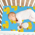 Gravopti 39X27 Inch Yellow Rubber Ducks Bike Autumn Pumpkins Crib Sheets for Girls and Boys, Soft Breathable Cotton