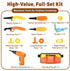 Set -258PCS, Kids Cardboard Construction Tool with Electric Drill & Tool Belt STEM Building Kit for Creative Craft