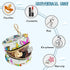 PYBUG Butterfly Round Pacifier Storage Case, Polyester & TPU Lined with Hook Buckle, Pacifier Container Box for Baby