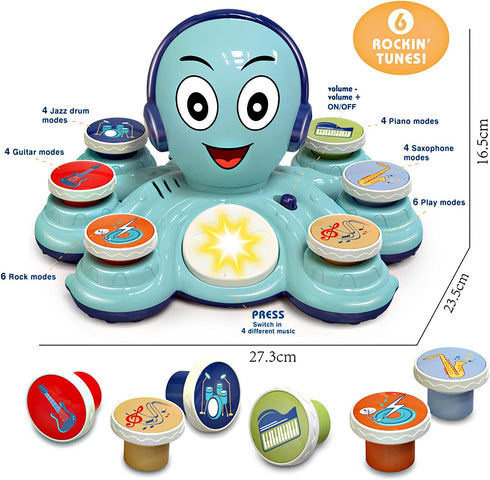Baby Musical Toys Learning Toys for Toddlers, Octopus Music Toys, Preschooler Musical Educational Instruments Toy