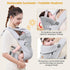 40lbs(Light CUBY Newborn Baby Carrier with Head Support and Sunshield, Breathable & Adjustable Newborn Toddler Front