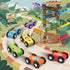 Playsets 6 2 3 Wooden Race Track Car Ramp Racer Toy for Tollders, Dinosaur Car Ramp Toy Vehicle with Mini Cars - Fine