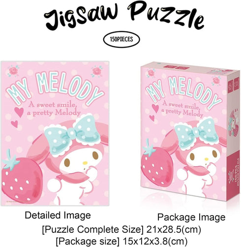 Jigsaw Puzzle My Melody 150pcs - Premium Quality Materials, Games for Family Bonding, Boosting Cognitive Skills, and