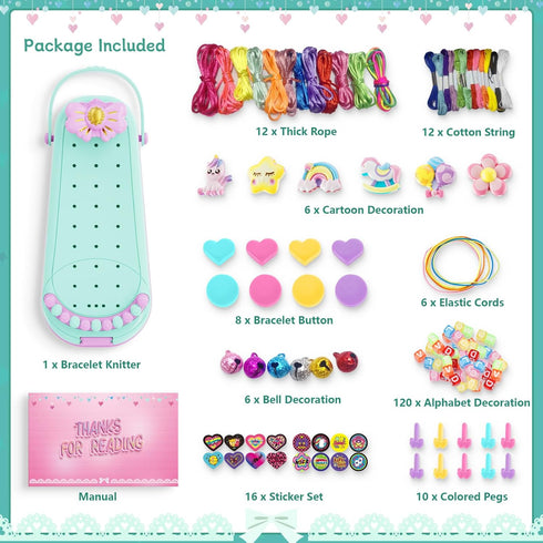 2-in-1 Set 6 7 8 9 10 11 12 Hollyhi Friendship Bracelet Making Kits: DIY Art and Crafts Jewelry String Braiding Toys
