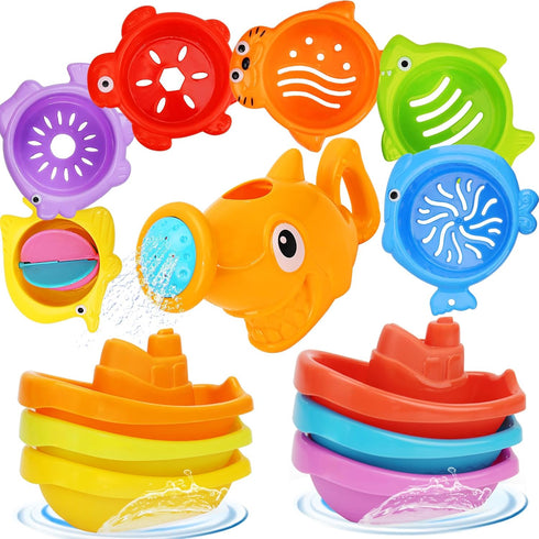 Bath Toys for Kids Ages 1-3, Kids Bath Toys with Floating Boats,