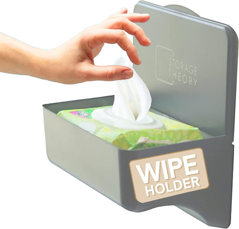 Bathroom Wipes Holder Dispenser with Shelf Restroom Organizer & Wipe Holder for