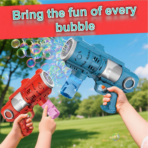 DinXlon toys 10000+ 360 2 4-8, Kids Bubble Gun Automatic Light Up, Bubbles Per Minute, Leakproof Bubble Blower