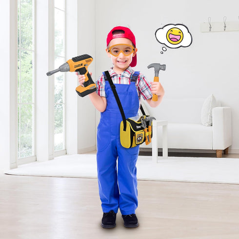 Set Set 3 4 5 Kids Tools for Boys,Toddler Tool with Tool Bag & Electronic Drill,Construction Pretend Play Tools