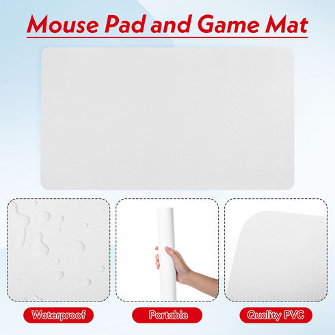 4 Pcs TCG Playmat, 24 x 14 Inch Card Playing Game Mat, Waterproof Non Slip Desk Pad for Laptop and Mouse