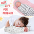 4 Pack Set 3-7 Lbs Buryeah Preemie Swaddle Blanket Wrap with Hat for Baby Boys Girls Preemie Newborn Clothes Sleepers