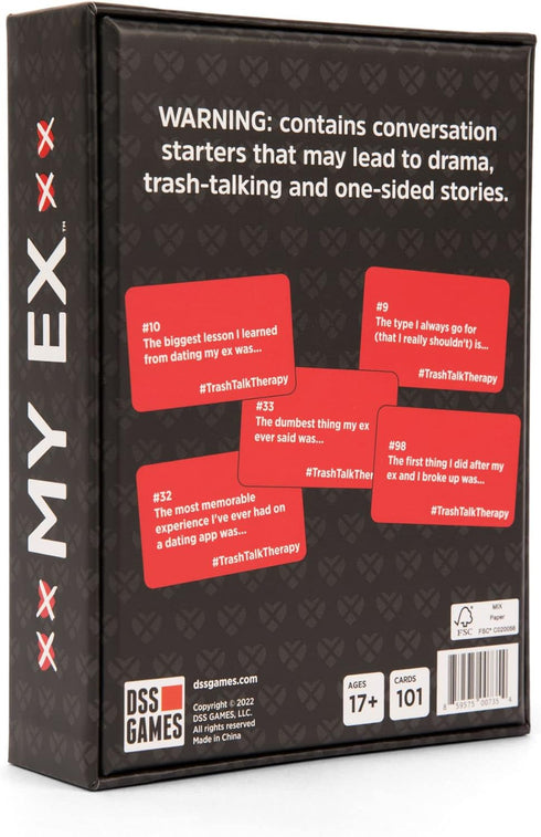 DSS Games My Ex Deck of Conversation Starters, Trash Talk Your Ex at Girls Night