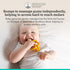 3 4 Inches, Matchstick Monkey Silicone Teether & Gel Applicator Silicone Baby Teether, Easy-to-Grip, BPA-Free, Supports