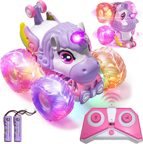 2.4GHz 4-6, 1:20 3 4 5 6 7 8 Gohero Unicorn Monster Truck, Remote Control Monster Truck Unicorn Toys for Girls Age