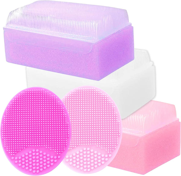 Cradle Cap Brush and Sponge Set for Baby - Bath Essentials for