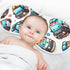 FLildon 2PCS Muslin Burp Cloth for Baby Cute Police Cars Super Absorbent Burping Cloths, Bibs for Newborn Boys Girls