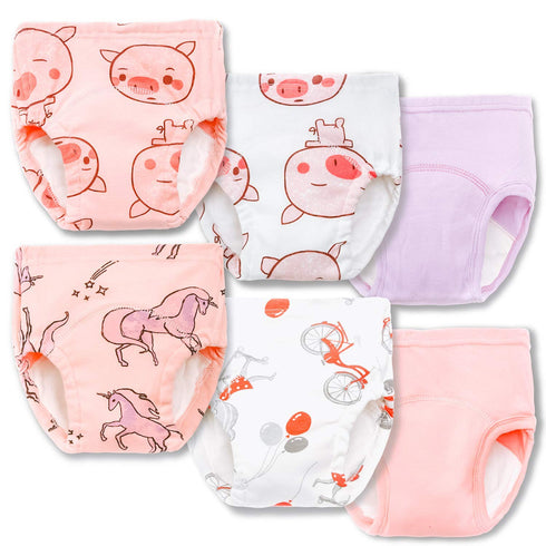 Joyo roy 6Pcs Potty Training Underwear Girls Panties Little Girls Underwear 100%